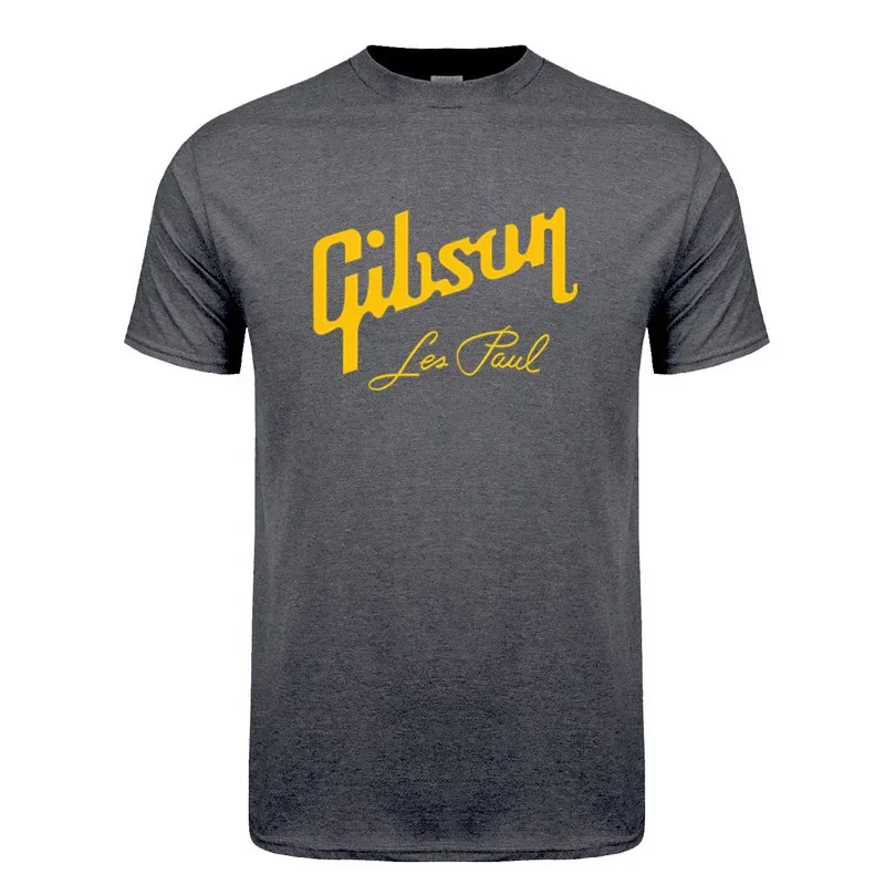 Guitar Gibson T Shirt Summer Men Short Sleeve Cotton Tshirts Gibson Les Paul Man Tops Tee LH-094