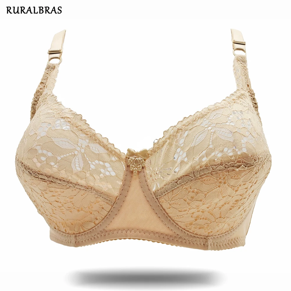 Ruralbras New Women's Sexy Bra Lace Floral  Bras Push Up Lingerie Top Female Embroidery Underwear Underwire Bra For Plus Size