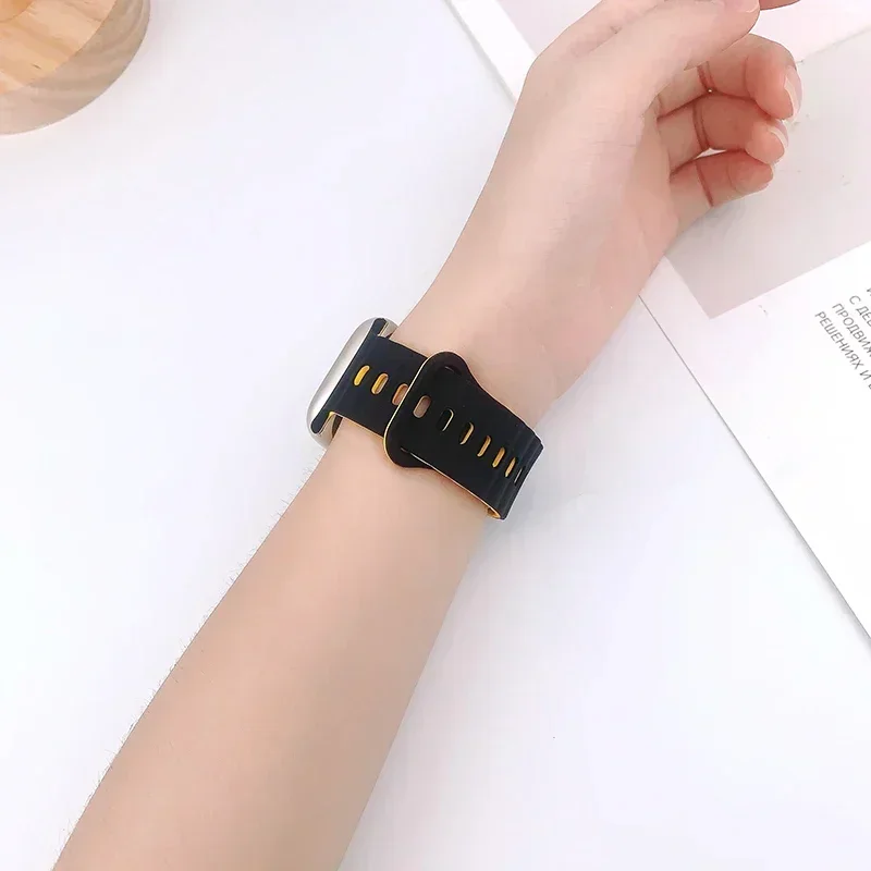 Sport Band For Apple Watch Ultra 9 8 7 6 SE 5 Soft Silicone Lightweight Bracelet Strap For iWatch 38MM 40MM 42MM 44MM 45MM 49MM