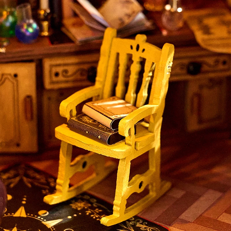 Bricolage en bois flux d'entropie Casa maisons de poupée Kits de modèles miniatures cabine de chariot magique maison de poupée avec meubles pour amis cadeaux