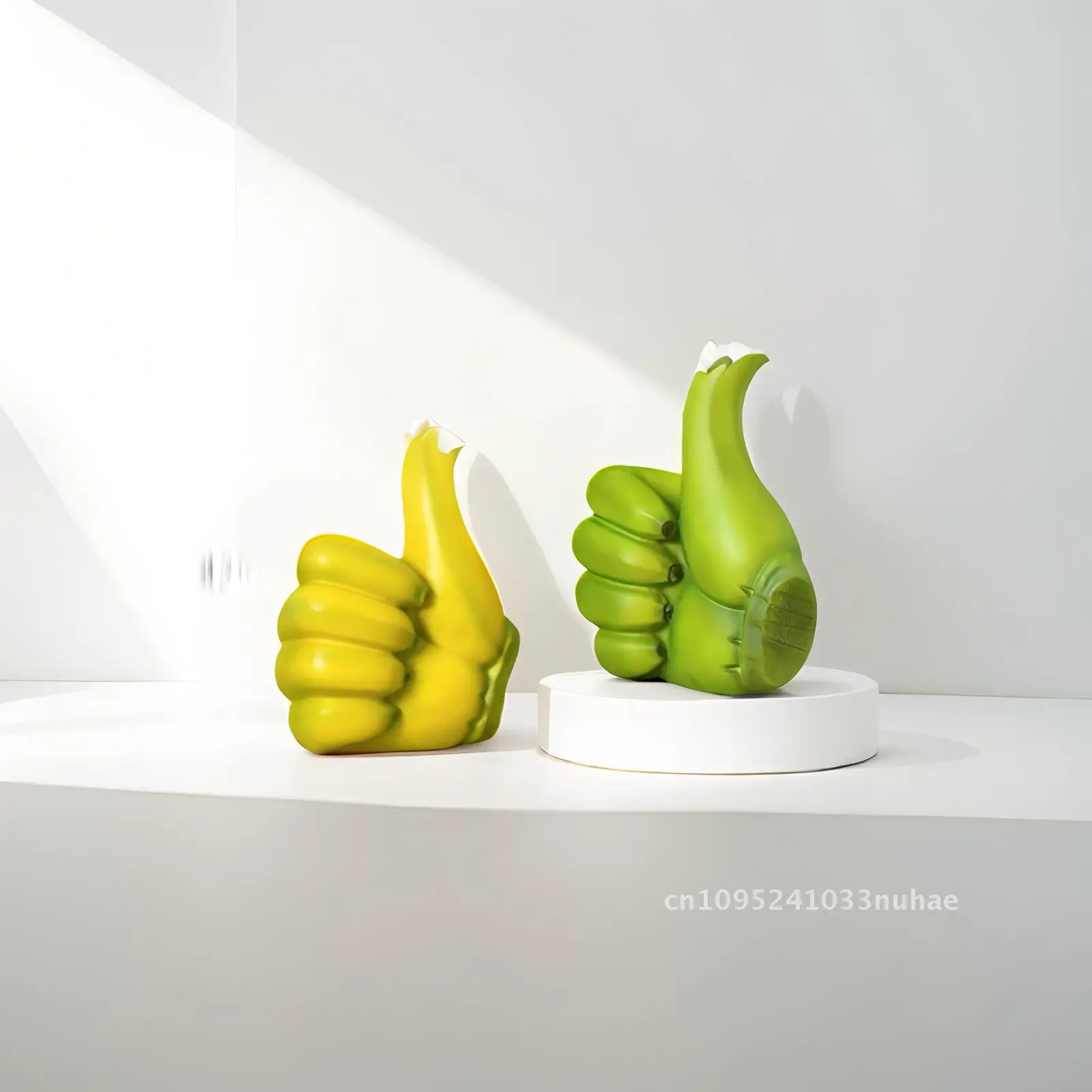 الحرف الراتنج الحلي الإبداعية الموز ملهمة الإبهام الثناء لفتة تمثال الزخرفية #3