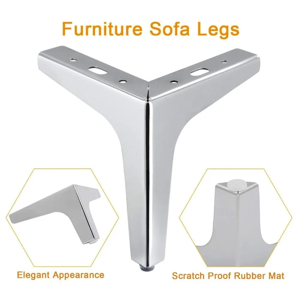 4 Pack Triangle Furniture Leg 15cm Modern Metal Furniture Legs For Cabinets Sofas And Tables Support Leg Hardware Accessories
