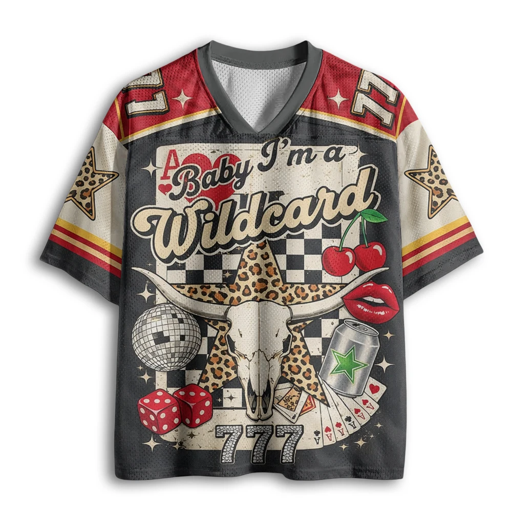 Camiseta de punto de malla con estampado retro más vendida de 2026, patrón Western Tauren Bone777, cuello en V, manga corta, para adultos y niños