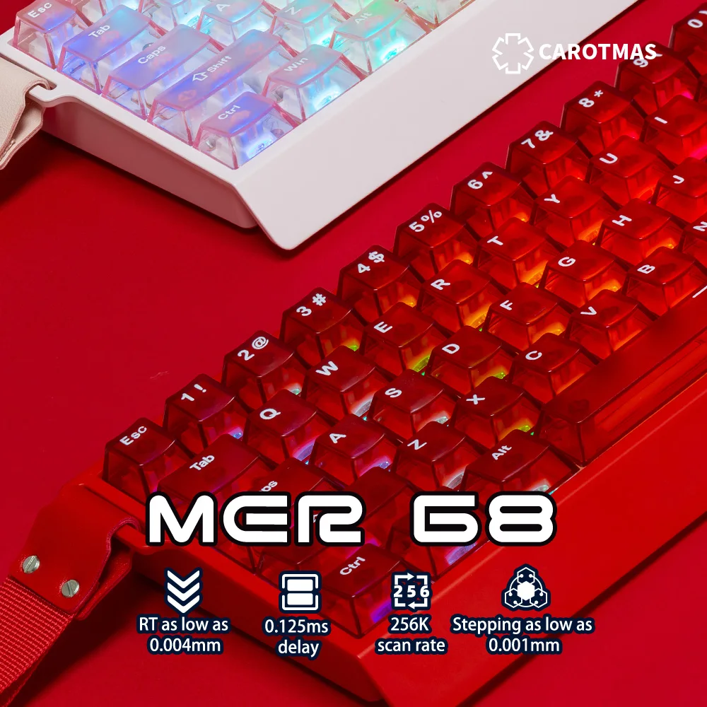 

IROK CAROTMAS MER68 PRO MAX 8K Magnetic Switch Gaming Keyboard 0.004mm Quick Trigger Mechanical Keyboard Hot Swap SOCD Wried