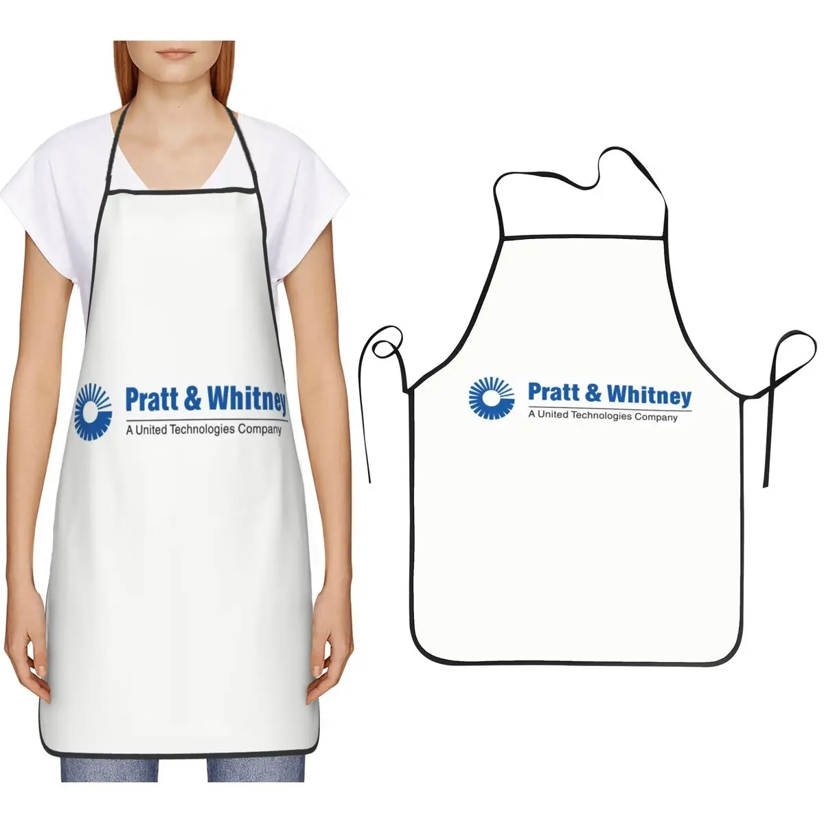 Delantales con logotipo Pratt And Whitney, delantales para cocinar y hornear, delantales de cocina para limpieza, delantales unisex para jardinería