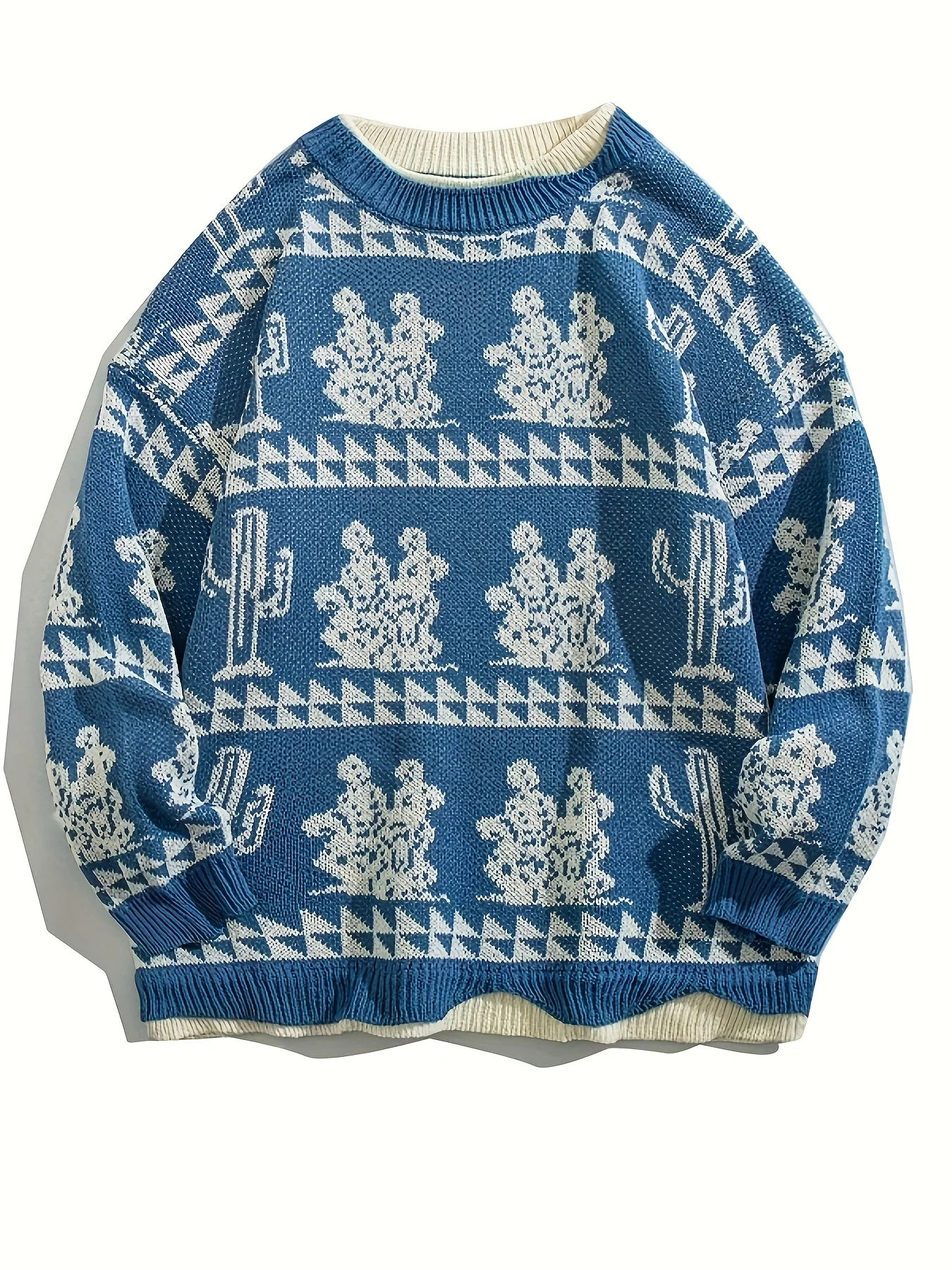 

Men's Autumn and Winter Pullover Knitwear, Trendy Loose Casual Round-Neck Sweater for Young Students