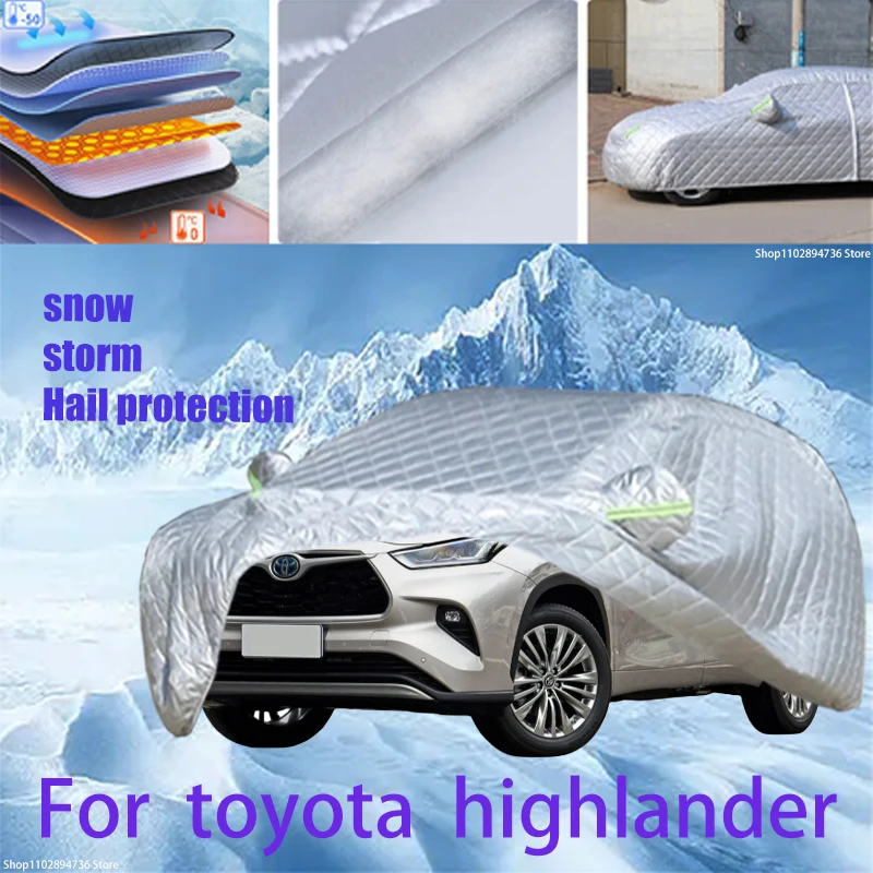 

For toyota highlander Outdoor Cotton Thickened Awning For Car Anti Hail Protection Snow Covers Sunshade Waterproof Dustproof