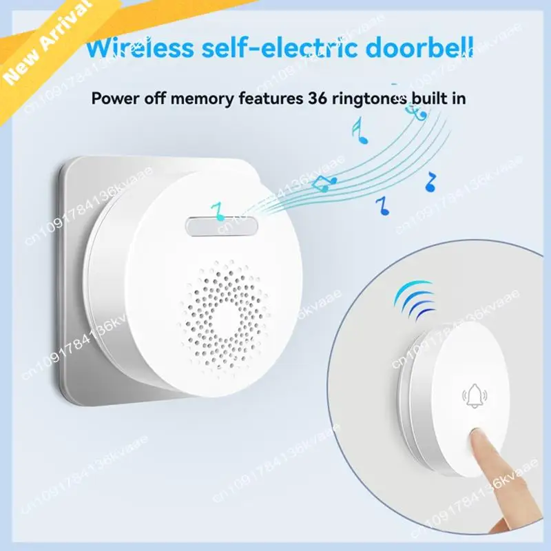 M01K Smart Wireless Doorbell Self-Powered Doorbell Built-In 36 Ringtones No-Battery 150M Long-Distance Reception Eu Plug