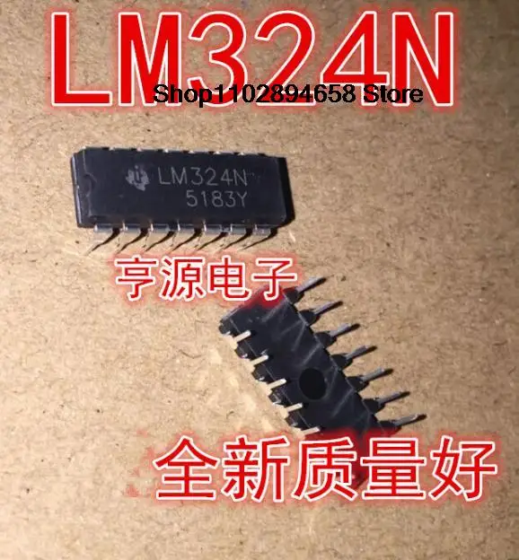 LM324 LM324N DIP-14, 5 Pièces