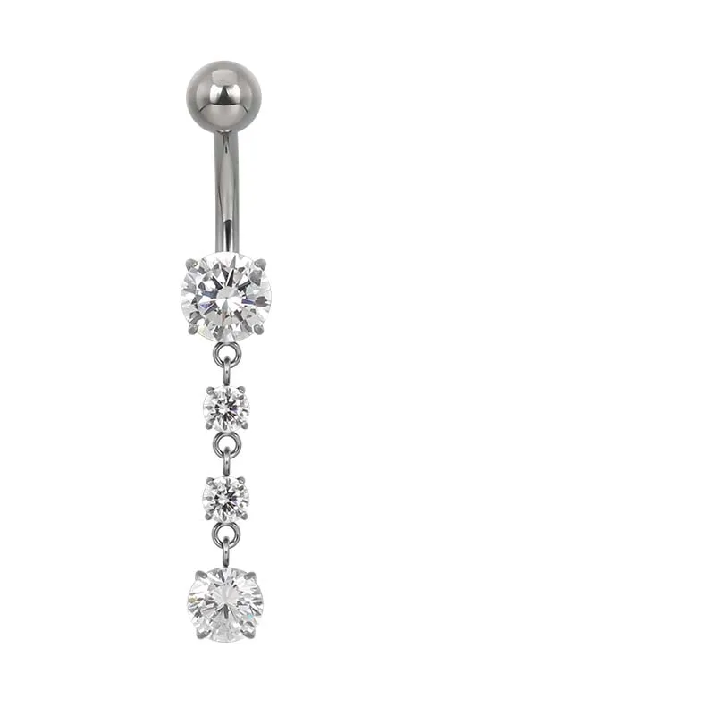 ASTM F136 Titanium Chain Belly Button Navel Ring