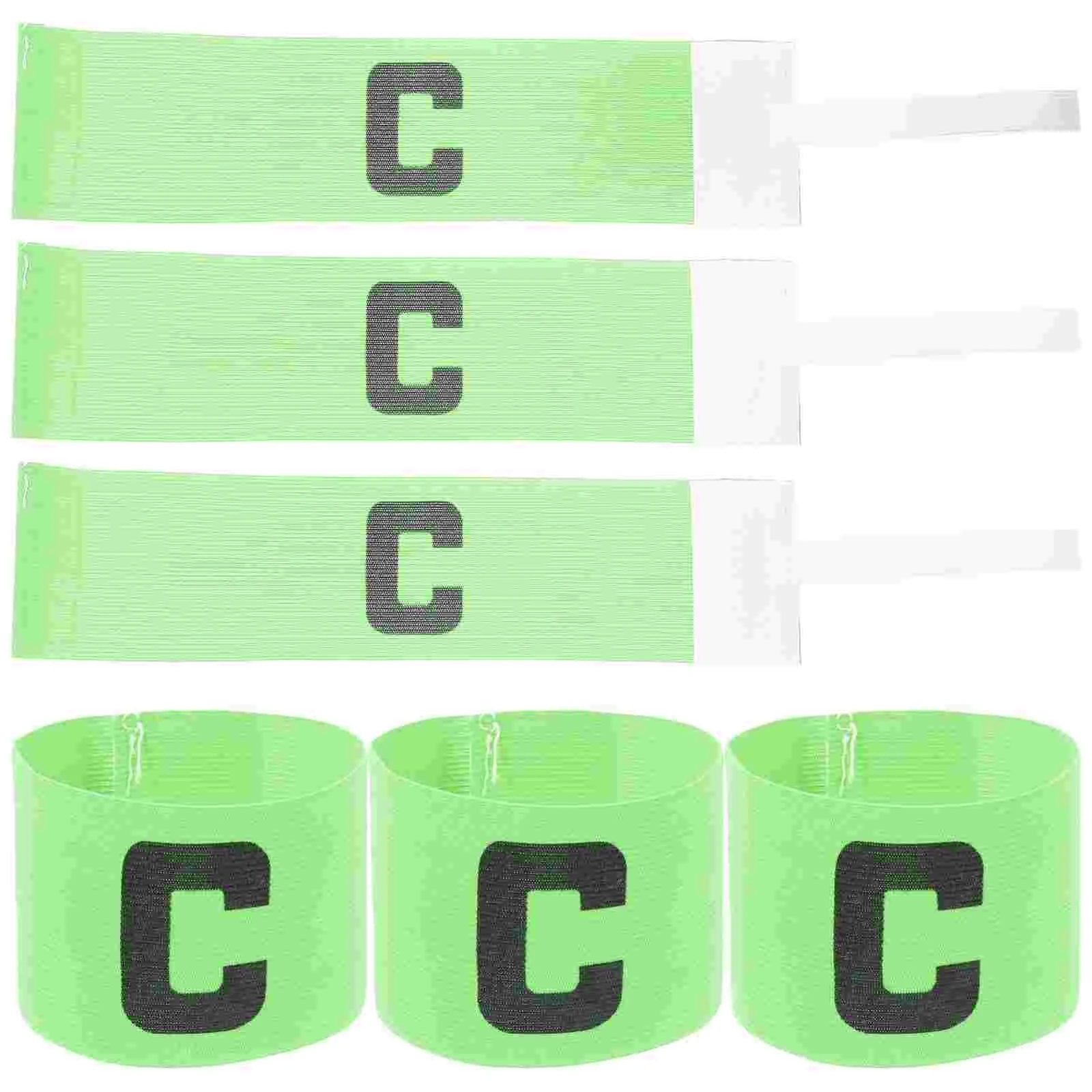 

6 Pcs Captain's Armbands Football Match Portable Sports Soccer Team Leaders Rib Cage Long Sleeve