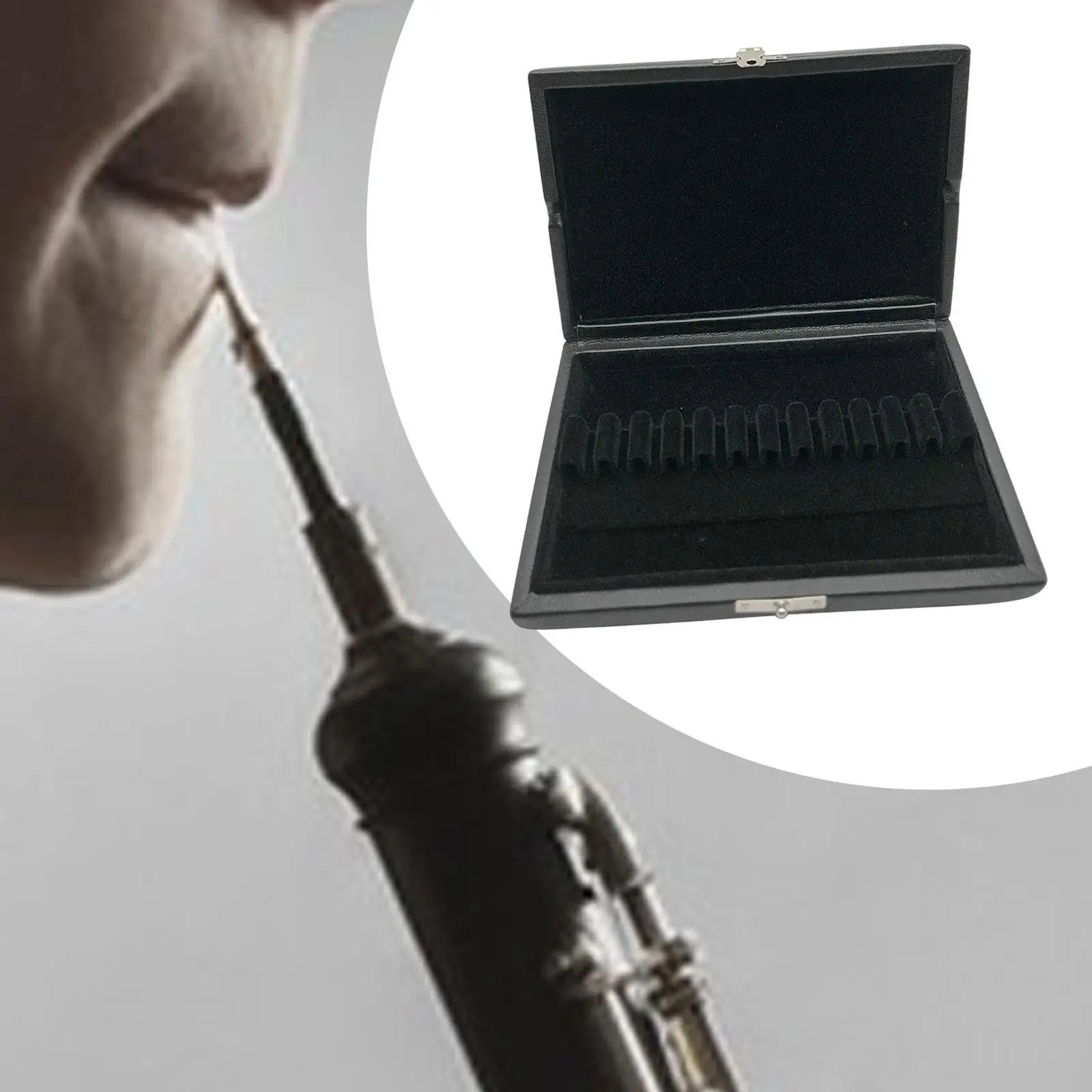 Double Layer Oboe Reeds Case Wooden Storage Box Durable Compact Holder for Conductors and Musicians