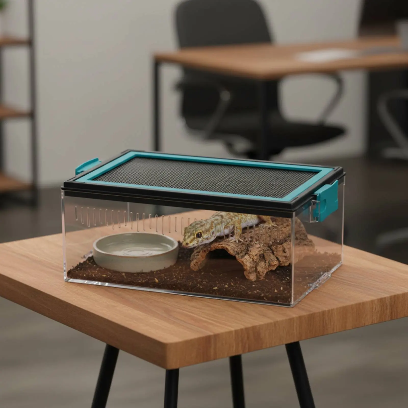 Stackable Amphibian Enclosure Thickened Material Clear Plastic Breeding Container Multi-Tier Pet Feeding Box Contained-Resistant