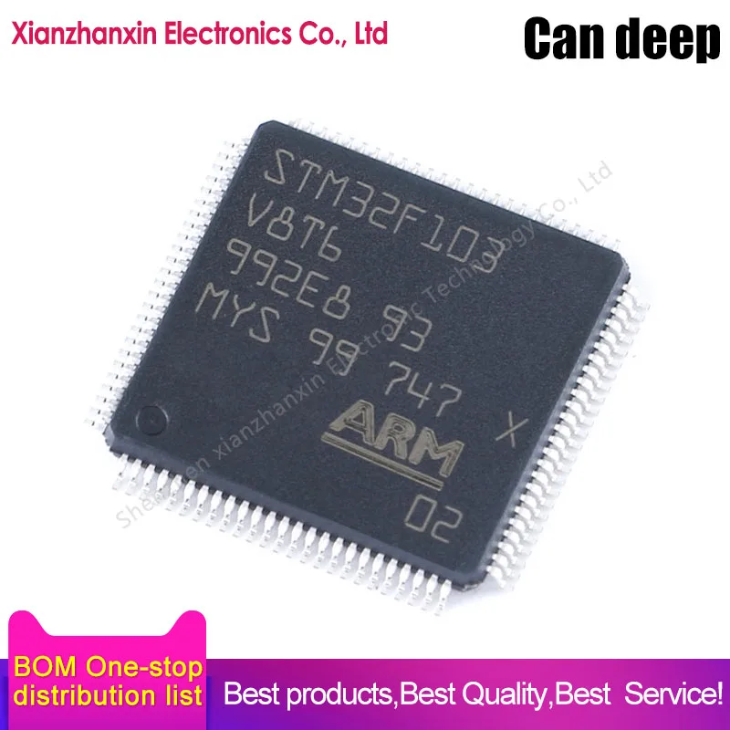 1PCS/LOT STM32F103V8T6 STM32F103 103V8T6 LQFP-100 32-bit microcontroller - MCU