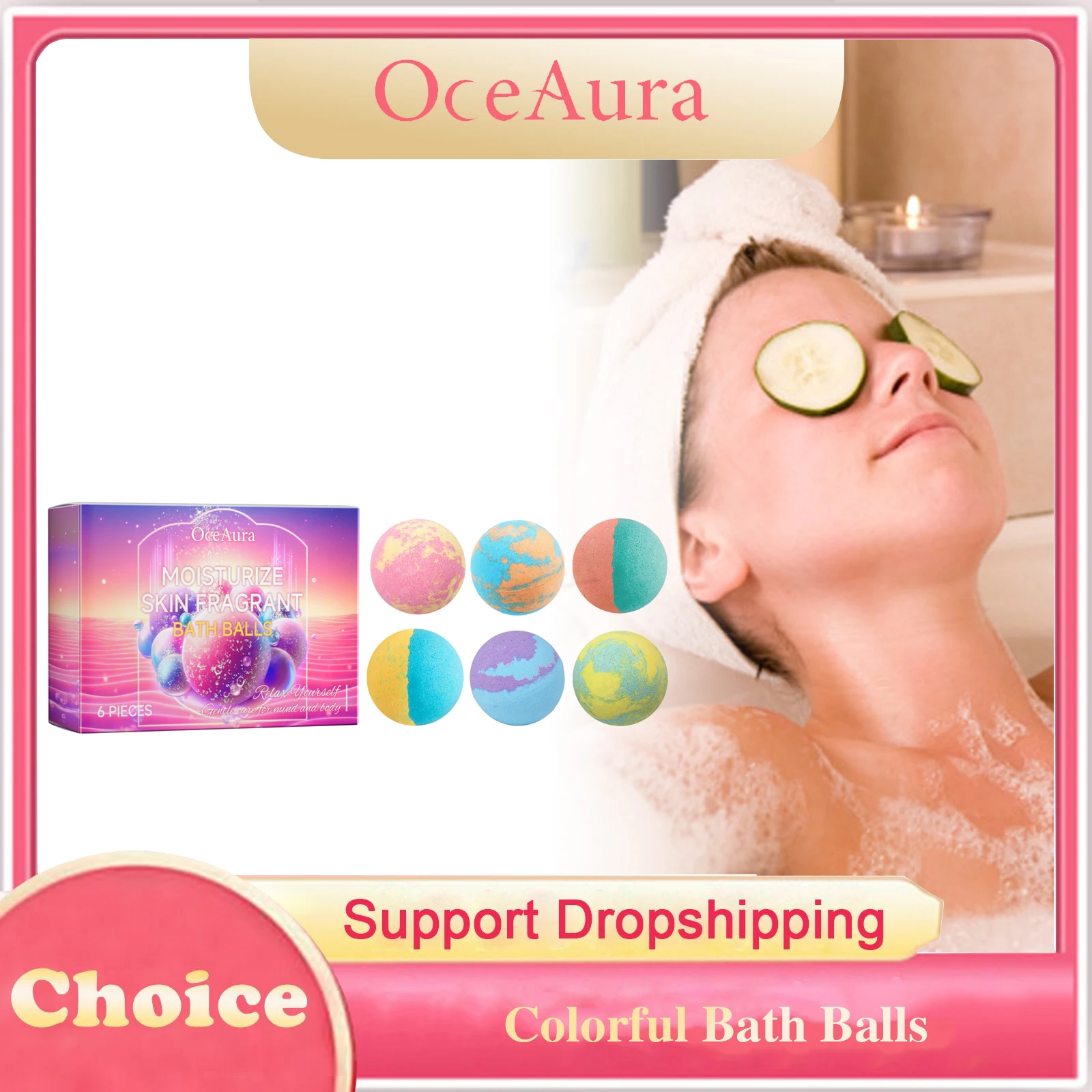 

Colorful Bath Balls Moisturizing Brightening Cleansing Stress Relief Exfoliating Relaxation Soothing Fragrance Bath Balls Gift