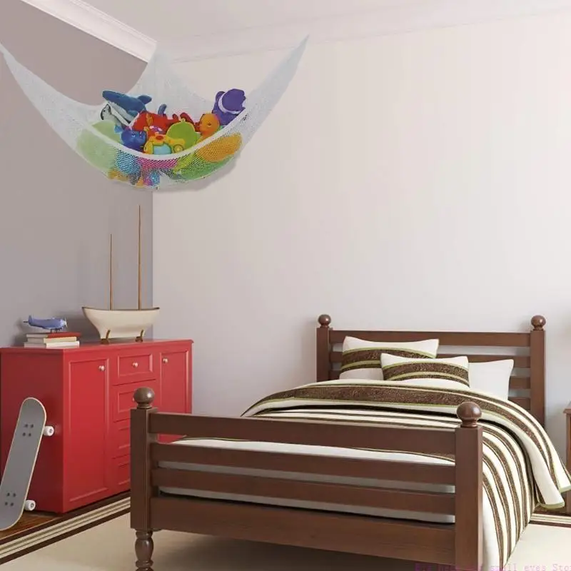 Mesh Net Toy Hammock Corner Stuffed Animals Kids Baby Hanging Storage 2 Sizes