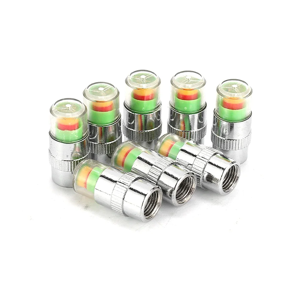 8 PCS Car Tire Pressure  Indicator Tire Pressure Gauge Indicator For Car Motorcycle Bicycle Sensor External Valve Detection