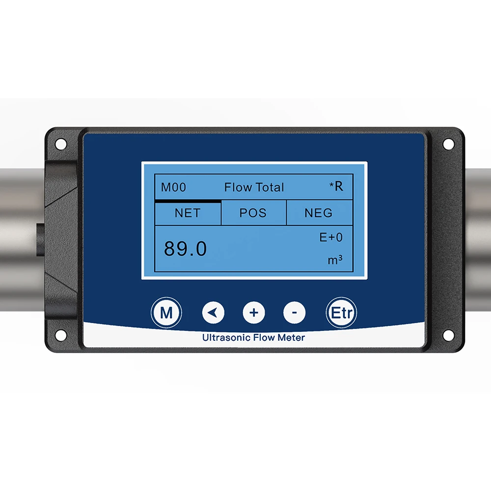 Industrial Time-Difference Type Ultrasonic Flowmeter Flow Watch Used For Stainless Steel Copper PVC And Other Pipes Of DN15~DN40