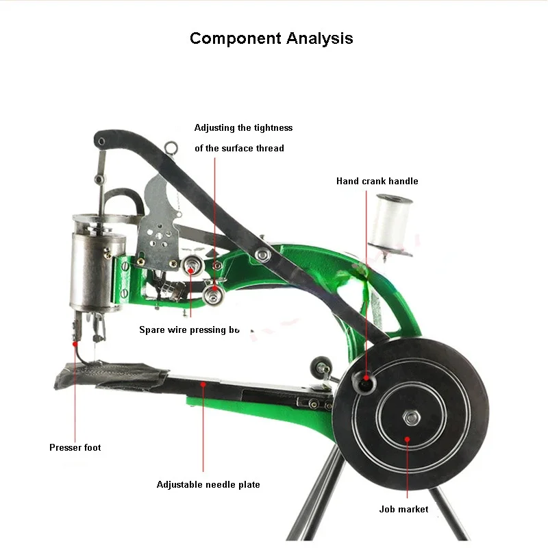 Shoe Repair Machine Hand Machine Cobbler Manual Mending Cobbler Dual Cotton Nylon Line Shoe Sewing Machine Shoe DIY Cobbler