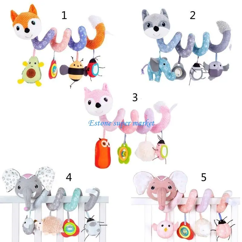090b Crib Accessoires Tier für für Kinderwagen Interaktive Händeschläge Rassel für w/ quietschende Ring Neugeborene B