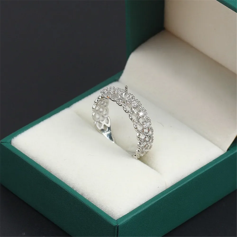 Solid S925 Sterling Silver Pearl Ring Settings Findings & Accessories  for Jewelry Making Bulk Wholesale Craft Supplies No Pearl