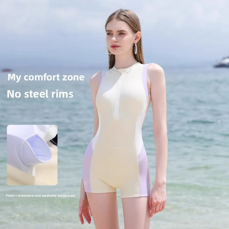 Disney Swimsuit Women's One-piece Flat Angle 2025 New Swimming Pool Conservative Swimwear Surf Suit