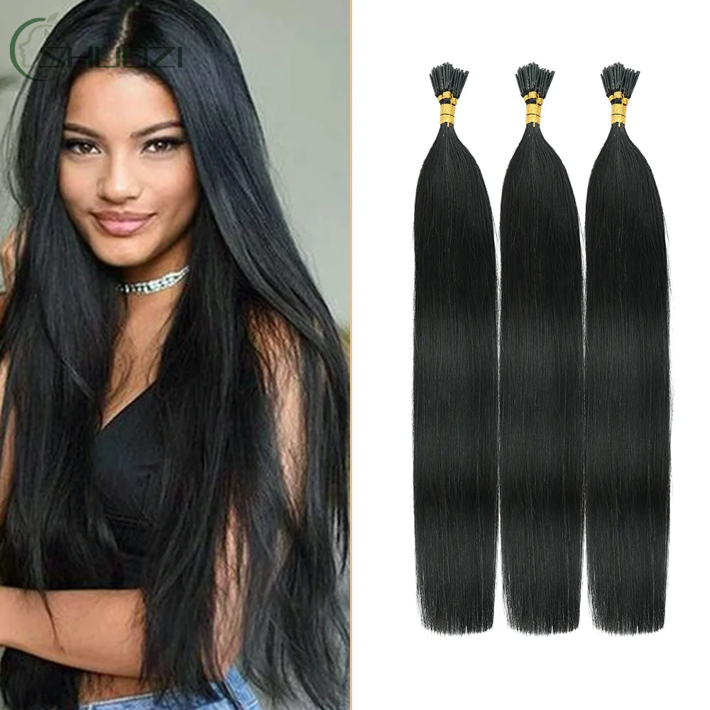 

I Tip Human Hair Extensions Remy I-Tip Hair Extensions For Women 100 Strands/Pack Microlinks Hair Human Hair I Tip Extensions