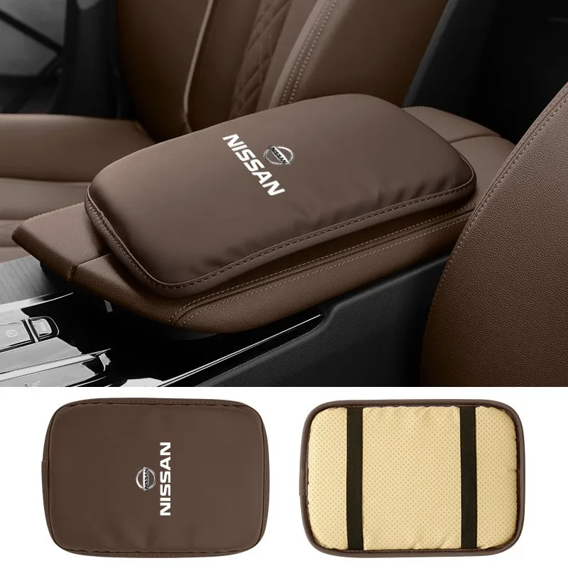 Car Armrest Mat Center Console Leather Protection Cushion For Nissan Qashqai Juke Pulsar Sentra Altima Patrol Micra Rogue Almera view 6