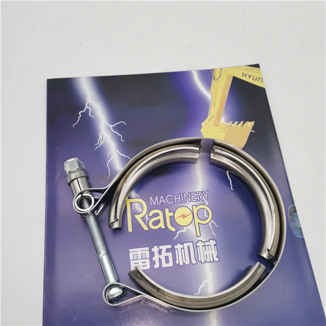 PC200-7 Excavator Parts Muffler Clamp Turbocharger Clamp 6732-81-8220, 6D102 6D107 Turbocharger Outlet Pipe Clamp 6732-81-8220