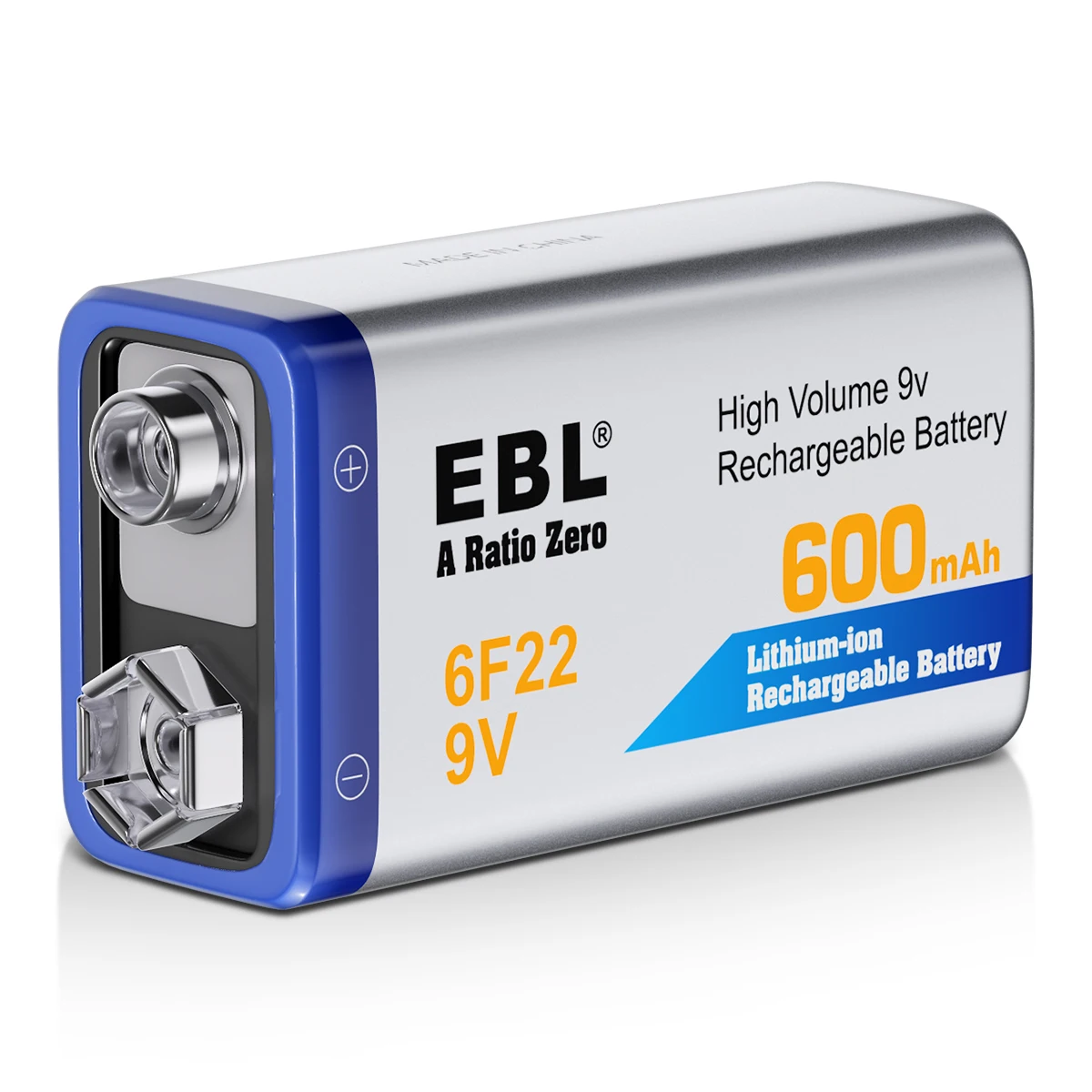 EBL 600mAh 9V بطارية قابلة للشحن 9 فولت 6F22 بطاريات ليثيوم أيون للعبة التحكم عن بعد ميكروفون اسلكية تخاطب مروحة #6