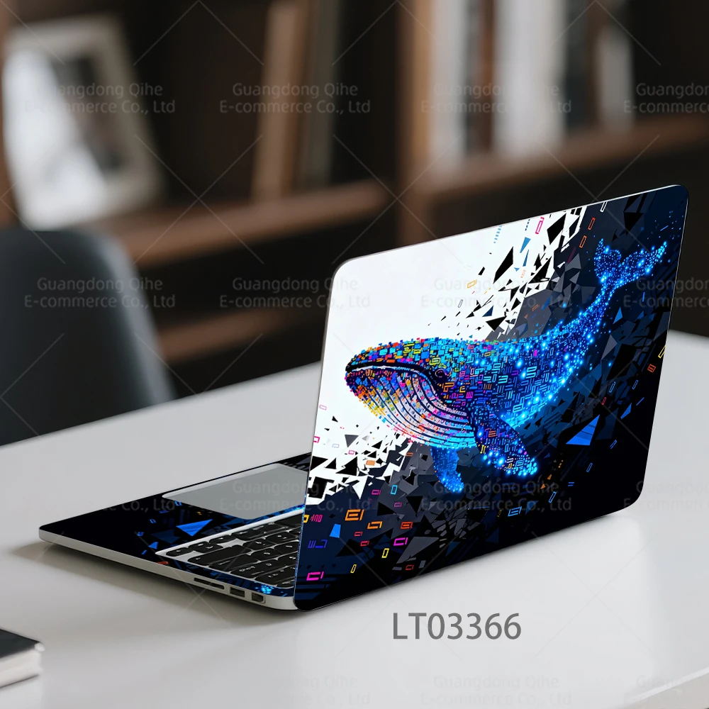 2 Sheets Self-adhesive PVC Notebook Stickers Ink Painting Style Autumn Forest Pattern Waterproof & Scratch-proof