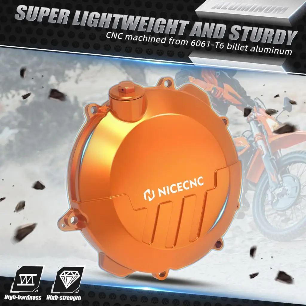 NICECCN For KTM EXC 300 2023 EXC 250 XCW 300 250 Reinforced Clutch Cover Guard EXC SX XC XCW Six Days TPI 250 300 2017-2022