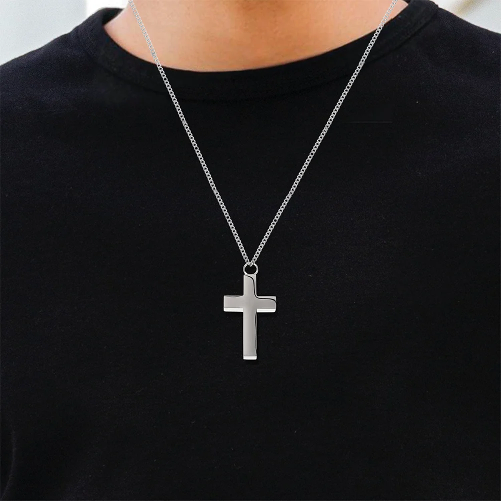 

2 шт. памятных ожерелья для праха: кулон-урна в форме креста из нержавеющей стали с открывающимся отделением для праха человека или животного.