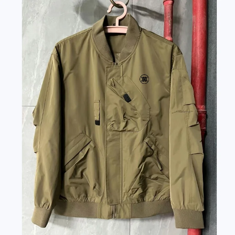 

Golf Men's Coat Stand Collar Jacket Baggy zipper Top Spring Autumn Man Round Neck Sport Casual Golf Workwear Clothing 골프웨어 남성