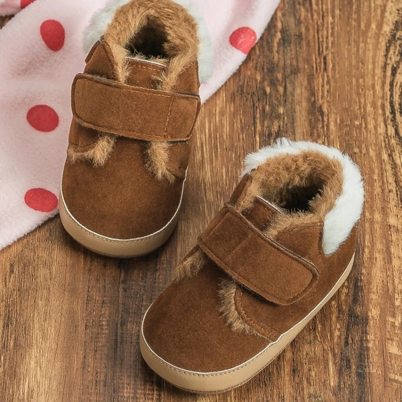 2025 الشتاء مبطن سميكة عالية الجودة الدافئة حذاء طفل صغير حذاء طفل عدم الانزلاق لينة أسفل حذاء كاجوال أحذية الطفل Sobriety #1