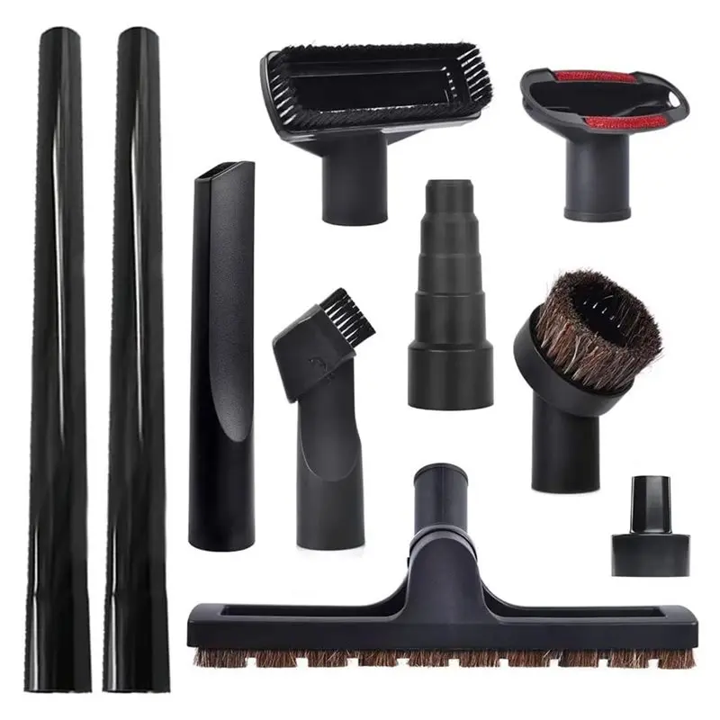 B59B 10 Pack Vacuum Attachments for Shop Vac Accessories with Adapters Hardwood Floor Brush Crevice Tool