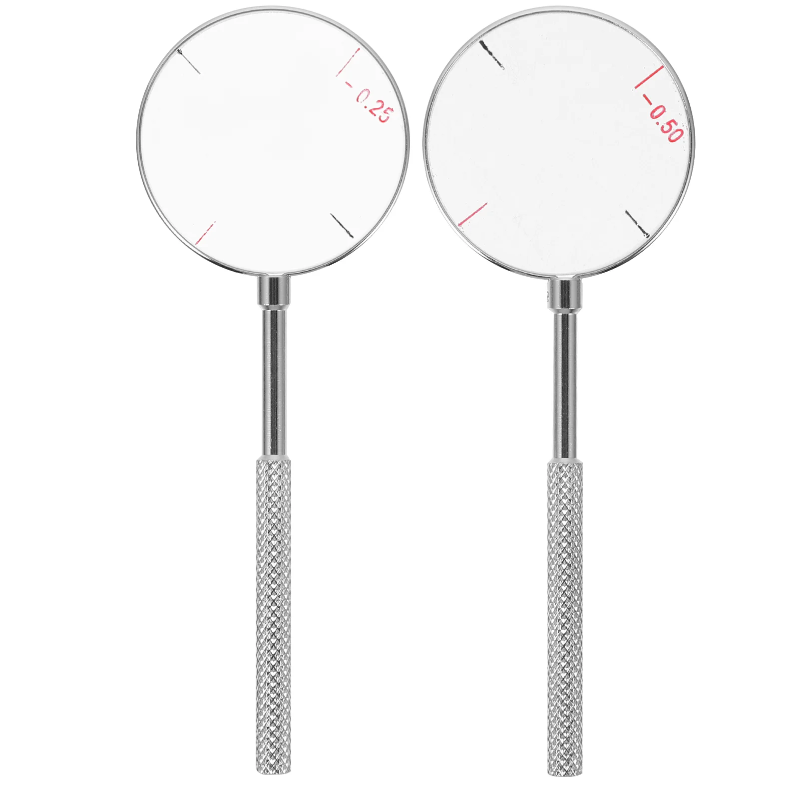 2pcs Round Optical Cross Cylinder Lens Tool Set Diopters Optical Instruments Diopters Kit (025/05)