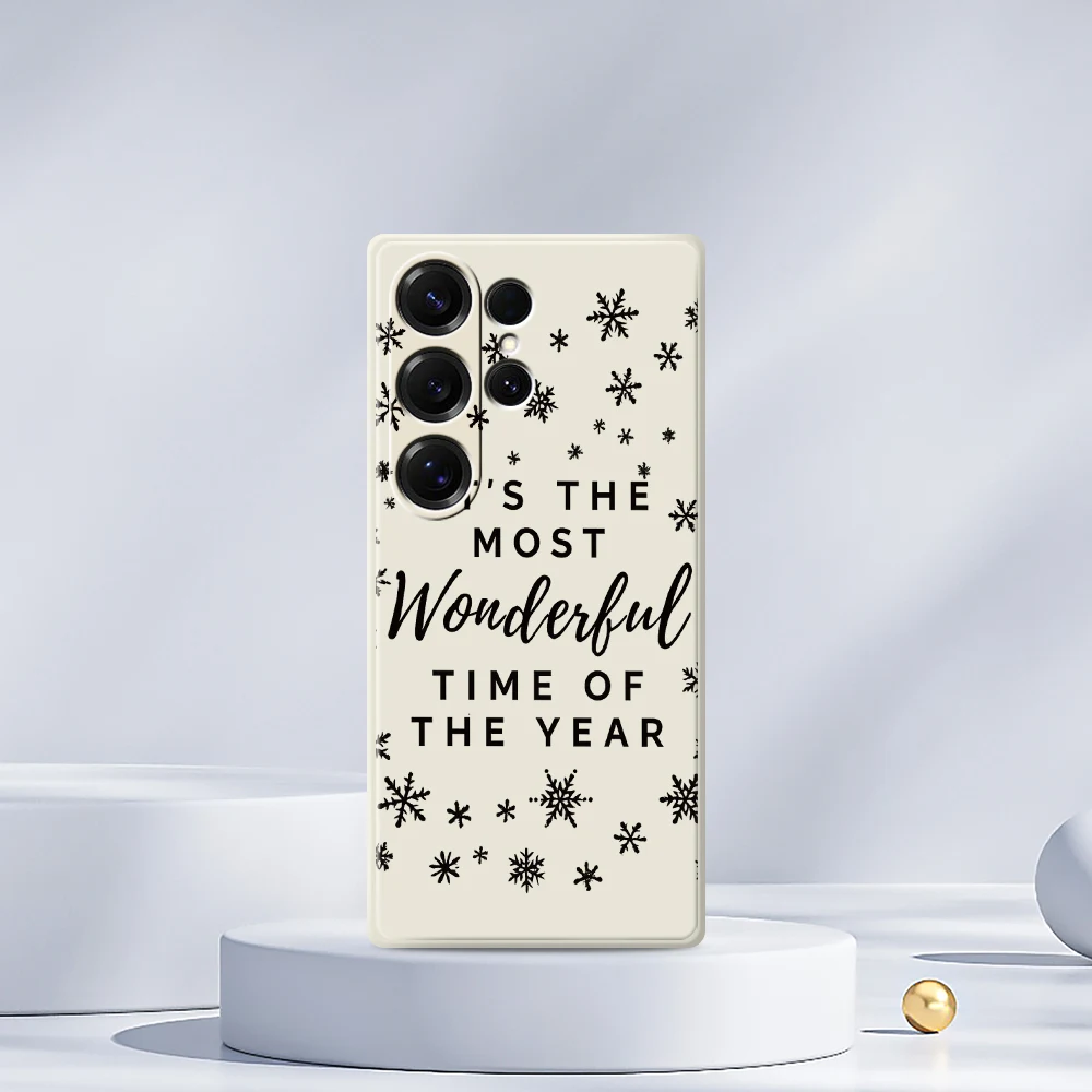 雪の結晶柄 英語風 スマホケース Samsung Galaxy A56 A32 A23 A22 5G A32 A23 4G A55 A54 A53 A52 A51 A35 A34 A31 ソフトカバー