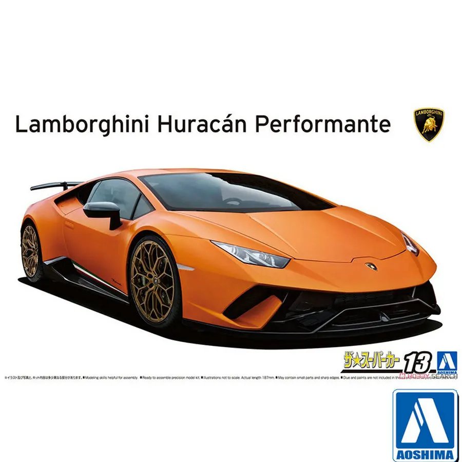 Prefabricated assembly model Aoshima-06204 1/24 Lamborghini Huracan performante car model kit