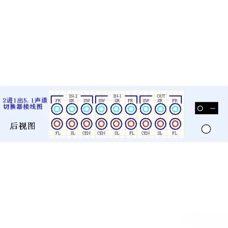Premiumpremium5.1-channel Audio Switcher, 2-input 1-output Audio Input Selector, 5.1CH Audio Switcher Board