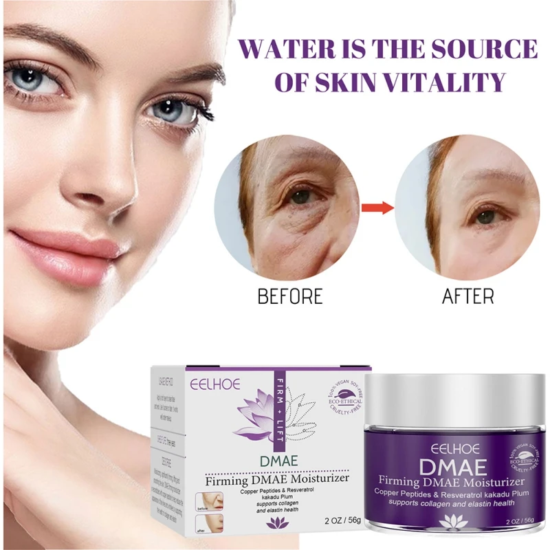 

56g Face Firming Creams Peptide Moisturizing Collagen Elasttic Anti-Aging Lifting DMAE Dry Cracked Restore Smooth Beauty Health