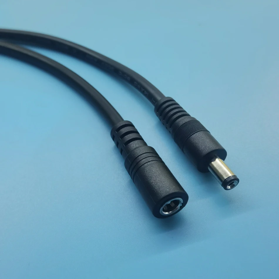 50cm /19.68 in 14AWG Connector Cable wire Male Female DC Power Plug Adapter Socket Jack 5.5X2.1mm /2.5mm For LED Strip Light