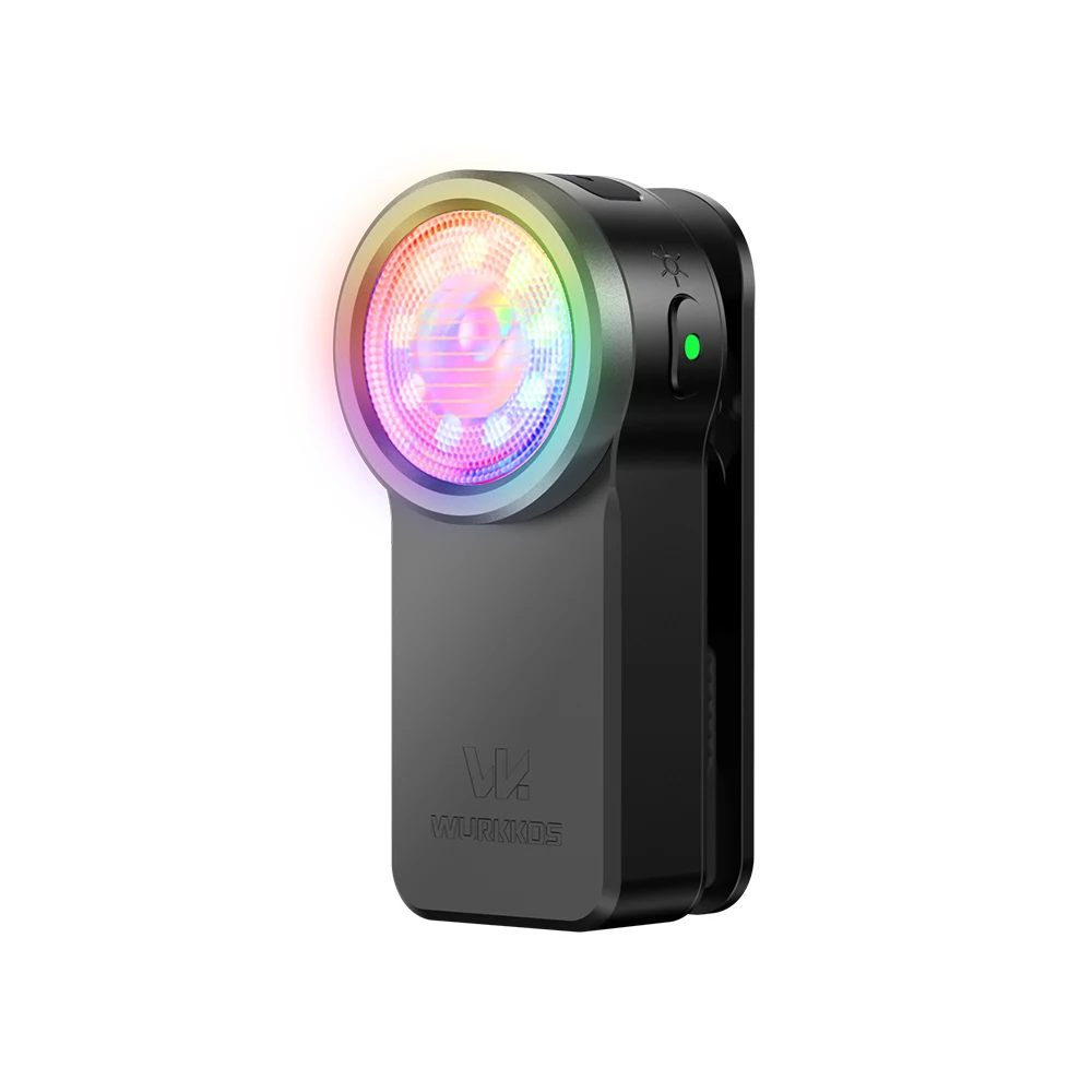 Wurkkos HD03 Clip-on Taschenlampe 680 Lumen USB-C Wiederaufladbare Taschenlampe Mini-Spotlight/Flutlicht Tragbare EDC RGB-Taschenlampe mit Magnet Geeignet für Alltag, Camping und Notfälle