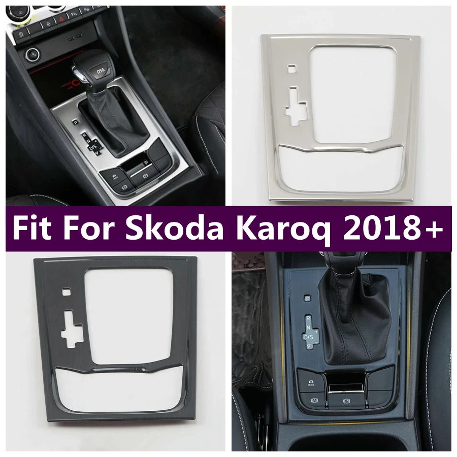 

Console Gear Shift Box Decoration Panel Trim Covers Sticker Car Styling Fit For Skoda Karoq 2018 2019 2020 2021 2022 Accessories