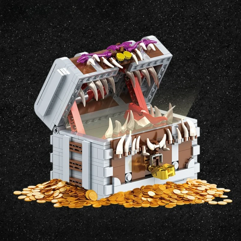 

Тематический подарок на Хэллоуин, игрушка-монстр, сундук с сокровищами, красивый дизайн, блоки-головоломки, подарок для детей и коллекции