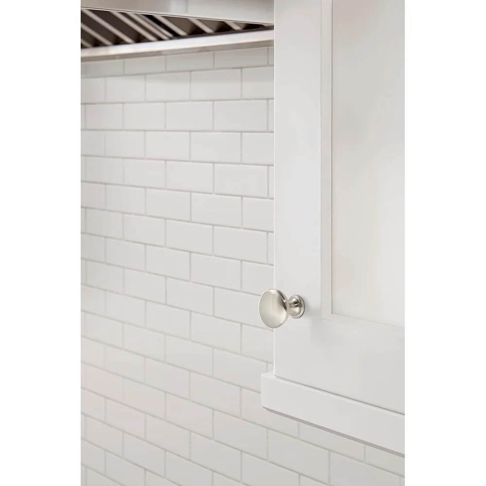 サテンニッケルキャビネットノブ 10 個パック耐久性のある亜鉛引き出しハードウェア簡単なインストール伝統的なスタイルのアップグレード