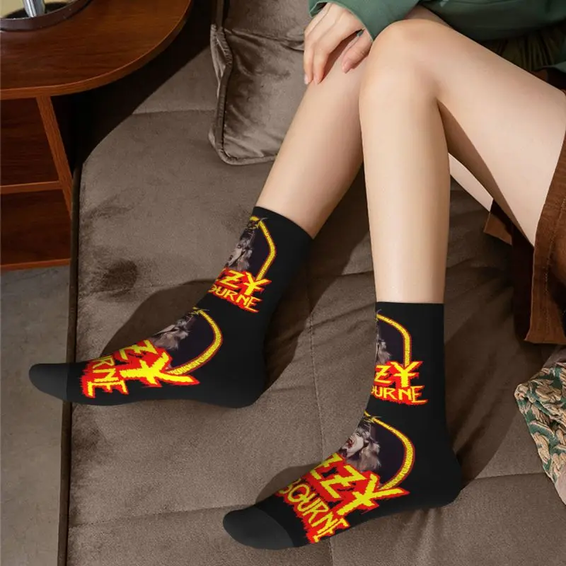 Ozzy Osbourne British Rock Heavy Metal Singer Mens Crew Socks Unisex Fun 3D Printed Dress Socks