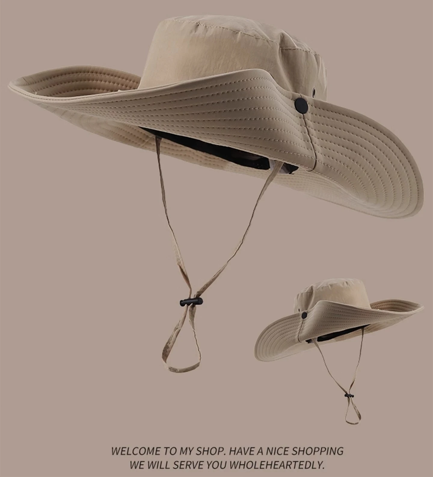 Western cowboy hat men bucket hat women climbing desert sun protection outdoor camping hat