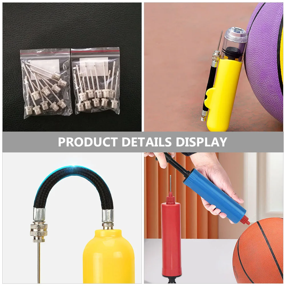 

100 Pcs Ball Inflatable Needle Basketball Multi-function Pump Supply Portable Convenient Stainless Steel Inflation Professional