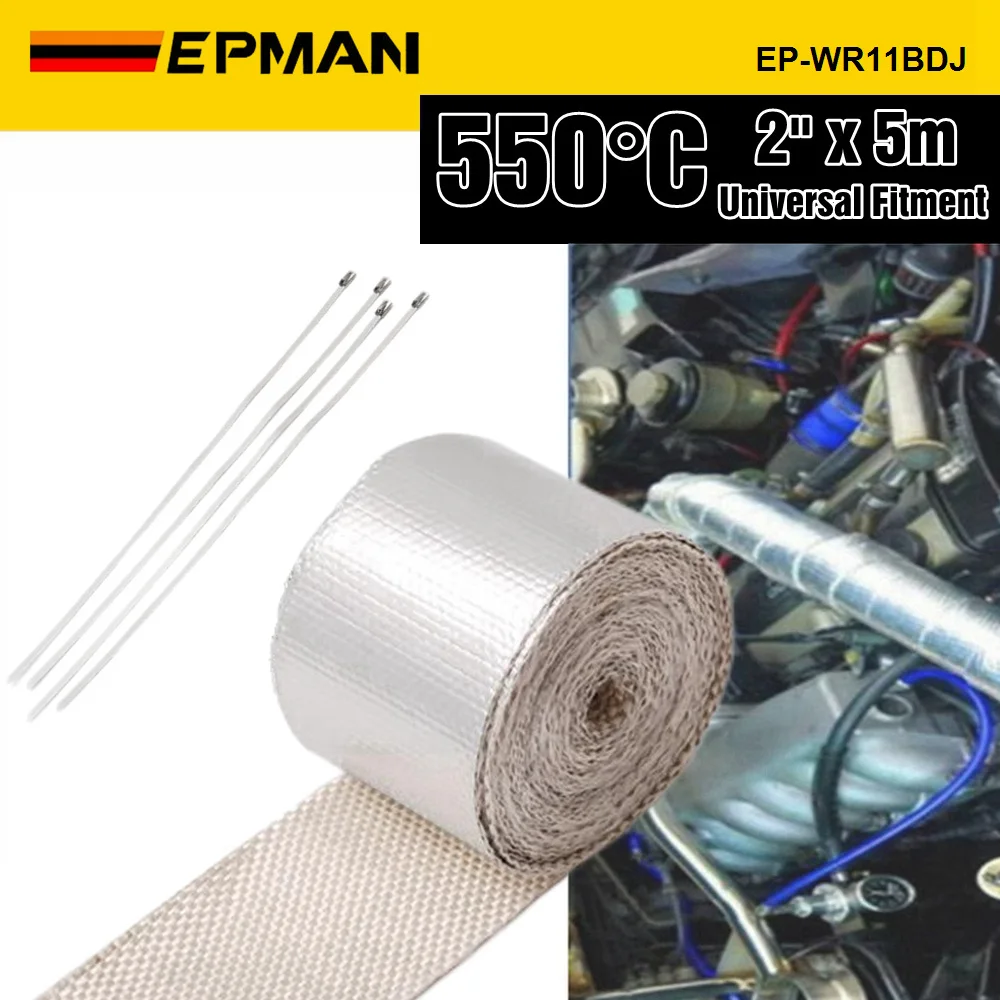 Ruban isolant thermique réfléchissant en fibre de verre EPMAN 5M x 2 pouces, protection contre la ch